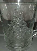 Glcoloc USA Made Frosted Christmas Tree Mug Cup coffee tea eggnog Clear ... - $5.00