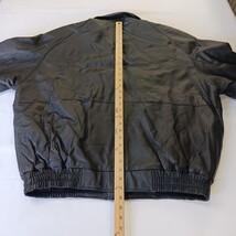 Vintage Hind Men's Black Motorcycle Jacket Genuine Leather Heavyweight Lined 2XL image 8