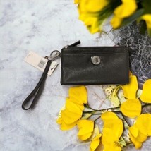 Tommy Hilfiger Wristlet Clutch Handbag Black Silver Hardware NWT - $42.56