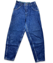 Vtg LEE High Waisted Front Pleated Baggy Denim Mom Jeans USA Women&#39;s 11 | 29x30 - £23.73 GBP