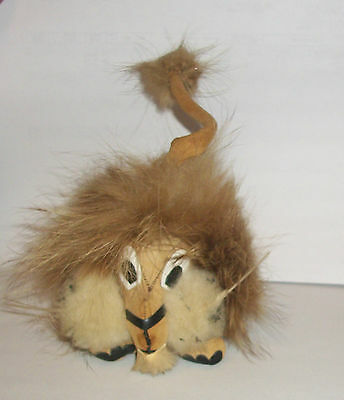Primary image for VTG PECK & PECK 5TH AVENUE NY TOY LION LEATHER FUR NEW YORK HIGH SOCIETY OLD NYC