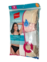 Hanes Ultimate Comfort Panties Women 7/L Multicolor 4 Pair Hi-Cut Hi-Ris... - $12.20