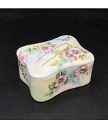 Victorian German Hair Pin Trinket Box Birds Flowers Signed CA Kingston # 1 - €38,50 EUR