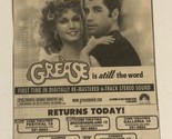 Grease Movie Print Ad John Travolta Olivia Newton John Jeff Conaway TPA5 - £4.74 GBP