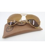 Vintage B&amp;L Ray Ban Aviator Sunglasses BL Etched Lenses Size 62-14 Made ... - $245.77 CAD