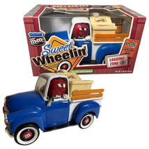 M&amp;M&#39;s Sweet Wheelin&#39; Red&#39;s Garage Blue Retro Pickup Candy Dispenser -collectible - $34.00