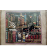 Dimensions 35048 FREDERICK THE LITERATE Counted Cross Stitch 2001 CAT BOOKS - $20.44 CAD
