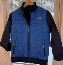 THE NORTH FACE  Blue INSULATED REVERSIBLE JACKET BOYS Sz 10/12 Medium Fall - £27.96 GBP