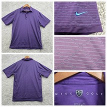 Nike Golf Polo Shirt Mens Large Purple Short Sleeve Pullover Casual Golf - $18.76