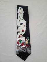 Hallmark Specialties Neck Tie Santa On A Motorcycle Harley Noel - $14.73
