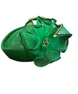 Elegant Green Fascinator Hat With Mesh &amp; Rhinestones - $98.67 CAD