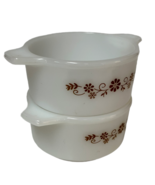 Dynaware PyrORey Ramekin Dish Brown Daisy Milk Glass Casserole Vintage L... - $14.06 CAD