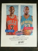 2005 NBA Rookies OTM Ben Gordan &amp; J.R. Smith Got Milk? Original Color Ad... - £4.54 GBP