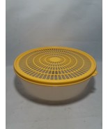 Tupperware Colander Strainer Bowl #1835 w/ Yellow Flow Through Seal 1836... - £8.75 GBP