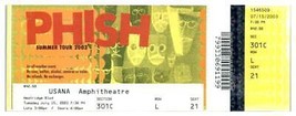Phish Untorn Concerto Ticket Stub Luglio 15 2003 Sale Lago Città - £43.49 GBP