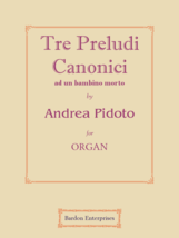 Tre Preludi Canonici – ad un bambino morto by Andrea Pidoto - £11.94 GBP