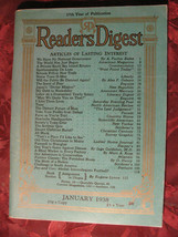 Readers Digest January 1938 Eugene Lyons Willard Price Courtney Ryley Cooper - £5.43 GBP