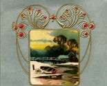 Merry Christmas To You Embossed Holly Winsch Back 1900s Vtg Postcard UNP - £6.39 GBP