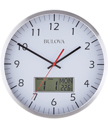 Wall Clock Battery Powered Silver NEW - £36.45 GBP
