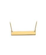 Finest Gold Sterling Silver Gold Plated Medium Polished Blank Bar Pendan... - $86.02