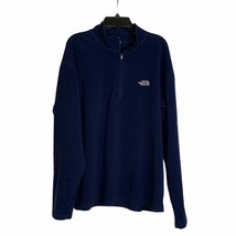 The North Face 1/4 Zip Fleece Pullover Size Medium Blue Mens Polyester Outdoors - £17.12 GBP