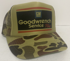 Vintage Goodwrench Service Hat Earnhardt Trucker Hat Adjustable Camo NASCAR Cap - $15.03