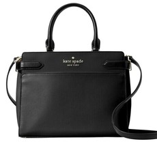New Kate Spade Staci Medium Satchel Saffiano Leather Black - £98.64 GBP