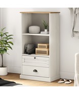Bookcase VIGO White 60x35x114.5 cm Solid Wood Pine - £96.58 GBP