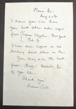 Lillian Carter Signed Letter Mother of President Jimmy Carter No COA - $29.99