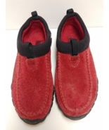 Teva 6882 Nubuck Mules Red Leather Women&#39;s Comfort Shoes Size 6 - £15.37 GBP