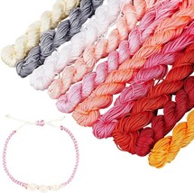 240 Yards 1mm String Chinese Knotting Cord Bracelet Thread Braided Cord Kumihimo - £19.33 GBP