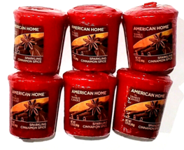 6 Pack American Home By Yankee Candle Sparkling Cinnamon Spice Mini Candles - £20.71 GBP