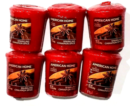 6 Pack American Home By Yankee Candle Sparkling Cinnamon Spice Mini Candles - £20.65 GBP