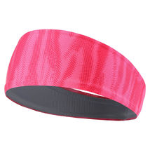 Camo Headband Stretch Sports Yoga Gym Hair Band Wrap Sweatband Pink Color - £12.02 GBP