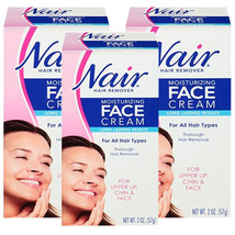 Pack of (3) New Nair Moisturizing Face Cream Hair Remover, 2 oz - £23.11 GBP