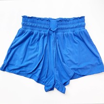 NEW Halara Womens XS Frill High Waisted Flowy Stacked Shorts Beaucoup Blue - £20.80 GBP