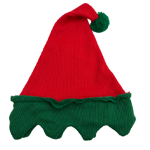 Merry Brite LED Elf Hat Christmas Red Green Knit Flashing Light Up Brim Adult - £11.77 GBP