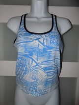 REEBOK HYDRA MOVE LIGHT BLUE RACERBACK BRA TANK BLACK SIZE M WOMEN&#39;S - $23.20 CAD