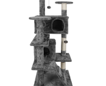 53&quot; Height Cat Tree Scratching Post Condo Tower Playhouse Cave Ladders D... - $61.93