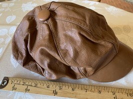HENSCHEL Skullys pelle Scamosciata Marrone Chiaro Cappello Made IN USA T... - $59.82