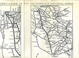 California San Joaquin Valley Sierra Region Brochure 1932 National Park Olympics - $79.20