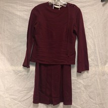 SET. Womens sz Sm. Red Maroon Longe Sleeve Top &amp; Skirt by Nipon Boutique - $28.22