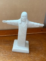 Vintage White Jesus w Arms Spread Apart for CROSS like Shape Ceramic Fig... - $13.09