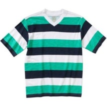 Faded Glory Boys Short Sleeve Rugby V Neck T Shirt Dreamy Teal Size X-LARGE - £6.46 GBP