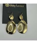 Daisy Fuentes Gold-Tone Hammered Disc Dangle Earrings - $161.11 MXN