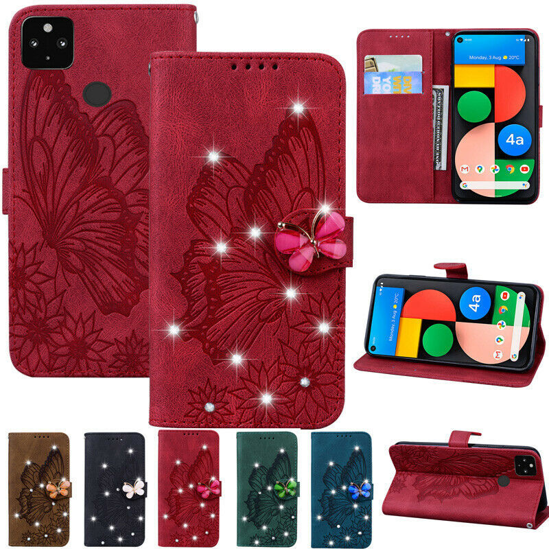 For Samsung S8 S21+ A51 A52 A12 Magnetic Leather Wallet Stand Flip Case Cover