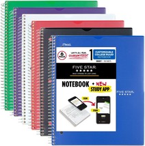 Five Star Spiral Notebook Free Study App, 6 Pack, 11&quot; X 8-1/2&quot;, 100, Ecm). - £32.34 GBP