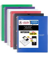 Five Star Spiral Notebook Free Study App, 6 Pack, 11&quot; X 8-1/2&quot;, 100, Ecm). - £31.44 GBP