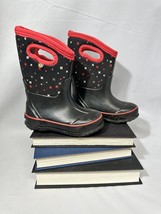 Bogs Boys Girls Kids Waterproof Classic Plus Winter Snow Boots Red Black Size 9 - £26.78 GBP