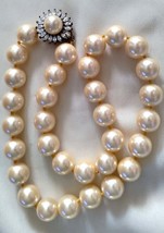 Designer Inspired 1950’s Large Faux Pearl Strand Necklace - $589.05